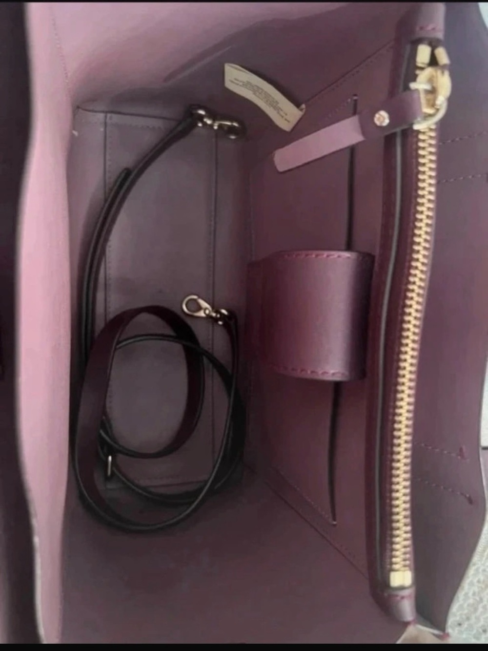 kate spade Bordeaux Leather Satchel with gold hardware. - Picture 2 of 6